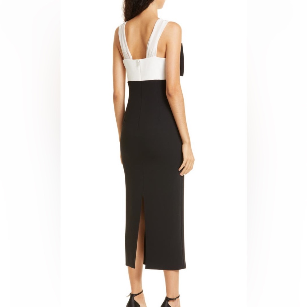 Self-Portrait Bow Cutout Crepe Dress - Picture 4 of 6